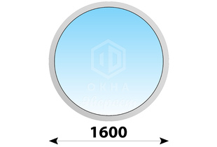 Круглое глухое алюминиевое окно D1600