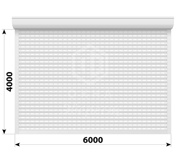 Алюминиевые решетчатые рольставни с электроприводом 6000x4000