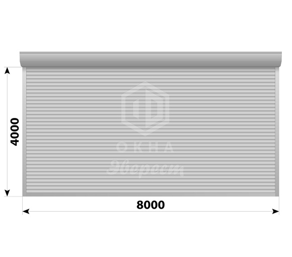 Стальные рольставни 8000x4000
