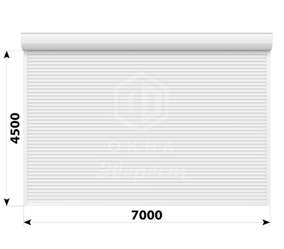 Защитные алюминиевые рольставни 7000x4500