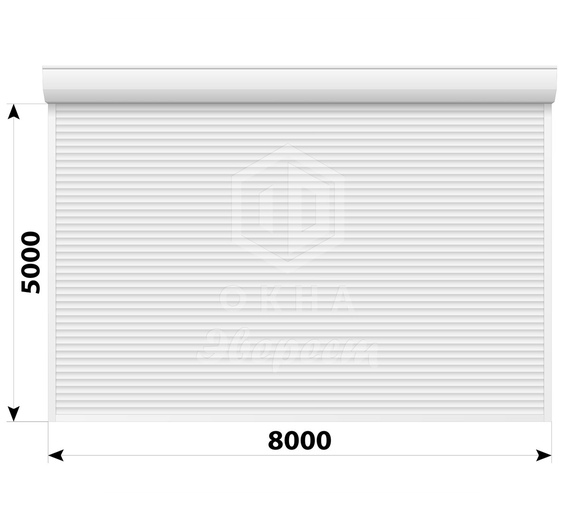 Защитные алюминиевые рольставни 8000x5000